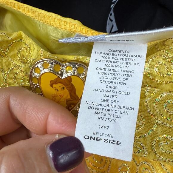 Deluxe Disney Belle Dress Beauty and The Beast ball Gown Princess Size L10-12 - Picture 7 of 8